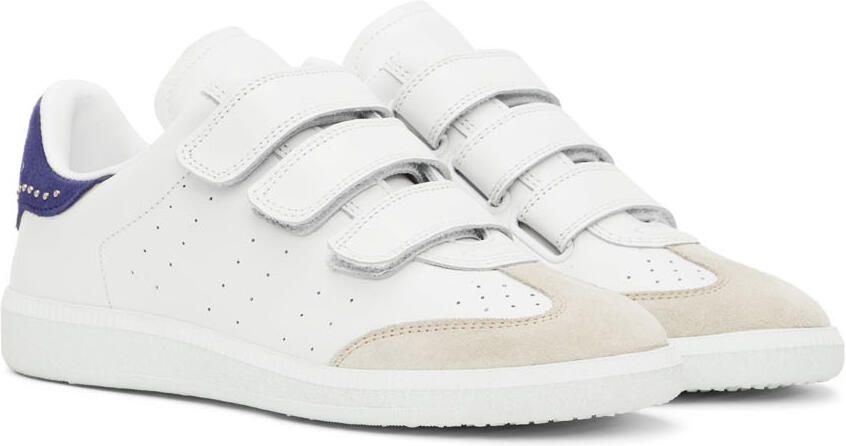 Isabel Marant White & Indigo Studded Beth Sneakers - Picture 2