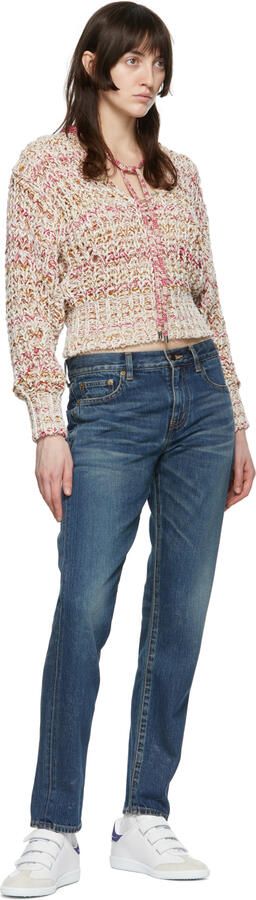 Isabel Marant White & Indigo Studded Beth Sneakers - Picture 4