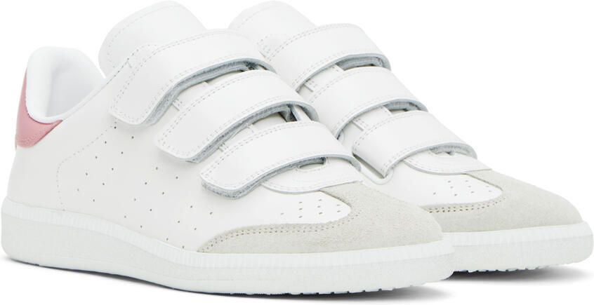 Isabel Marant White & Pink Beth Sneakers - Picture 2