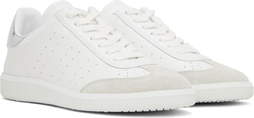 Isabel Marant White & Silver Bryce Sneakers - Picture 2