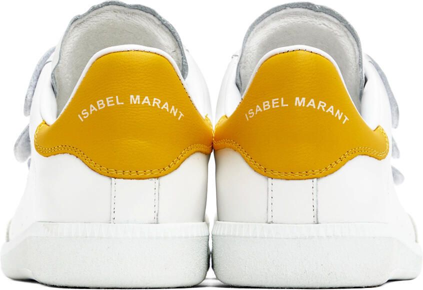 Isabel Marant White & Yellow Beth Sneakers