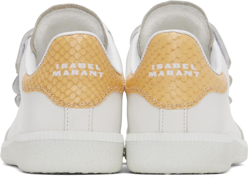 Isabel Marant White & Yellow Beth Sneakers