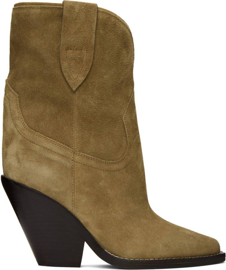 Isabel Marant Taupe Leyane Boots - Picture 5