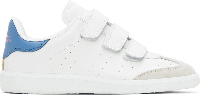 Isabel Marant White & Blue Beth Sneakers - Picture 4