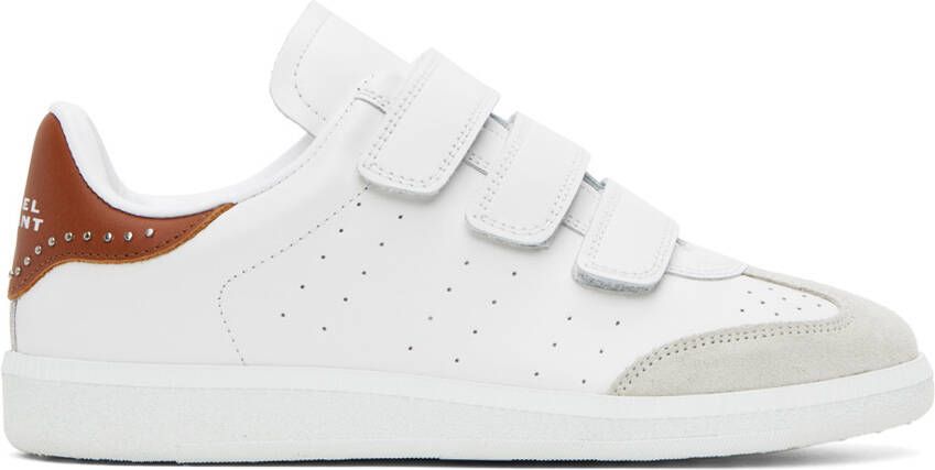 Isabel Marant White & Brown Beth Sneakers