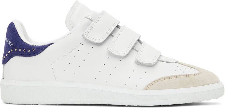 Isabel Marant White & Indigo Studded Beth Sneakers - Picture 5
