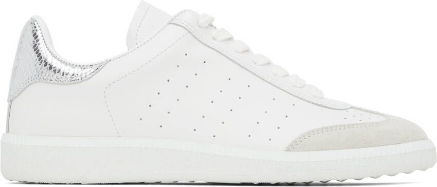 Isabel Marant White & Silver Bryce Sneakers - Picture 5