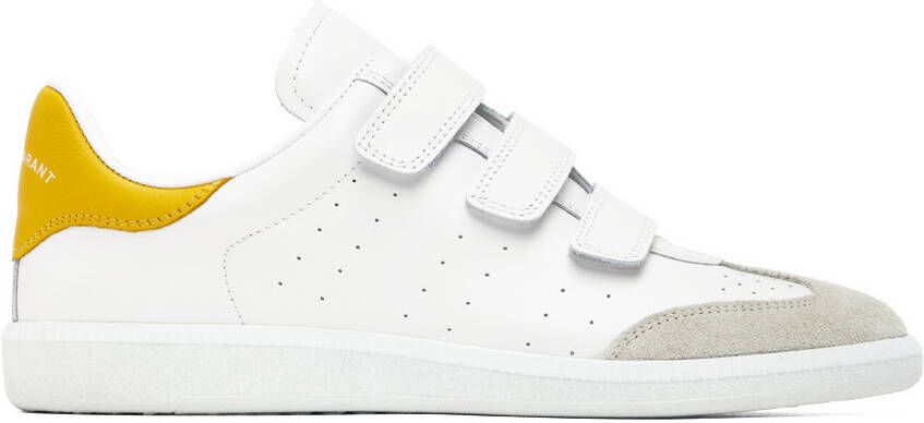 Isabel Marant White & Yellow Beth Sneakers - Picture 5