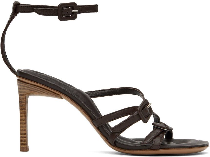 Jacquemus Brown 'Les Sandales Camarague' Heeled Sandals - Picture 5