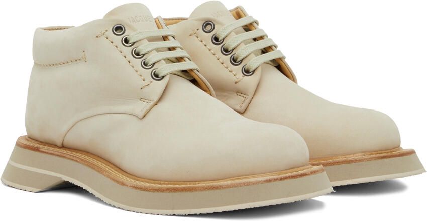 Jacquemus Off-White 'Les Chaussures Bricolo' Lace-Up Work Boots - Picture 2