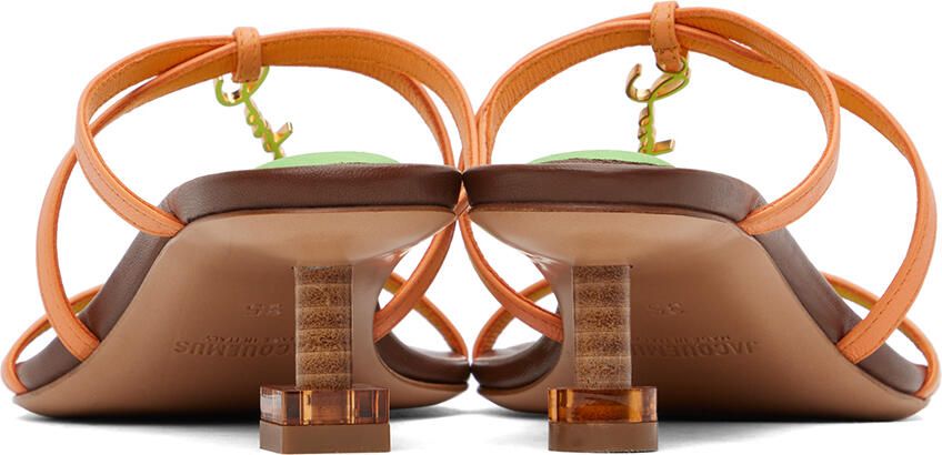 Jacquemus Orange Le Raphia 'Les Sandales Basses Pralu' Sandals