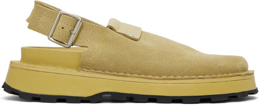 Jil Sander Beige Reverse Suede Sandals - Picture 5