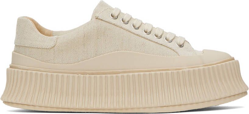Jil Sander Beige Vulcanized Sneakers - Picture 5