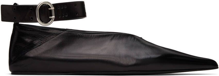 Jil Sander Black Ballerina Loafers - Picture 5