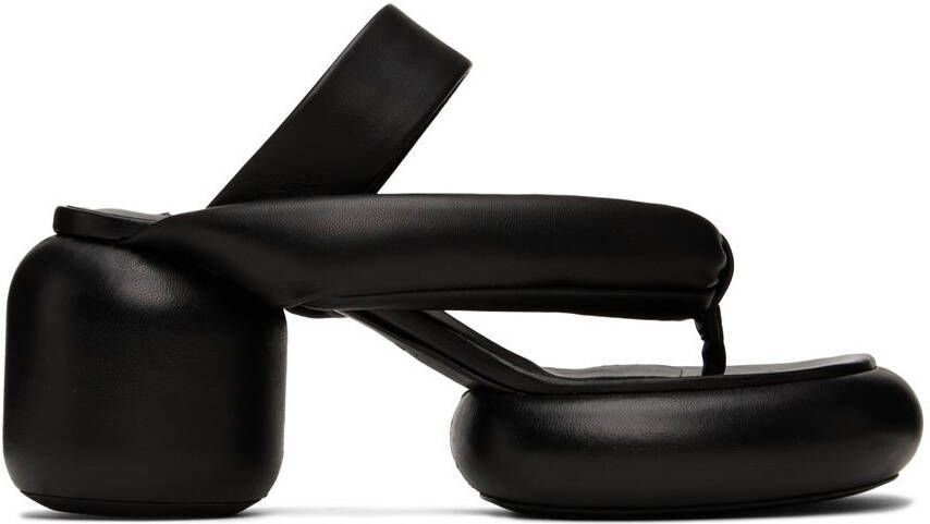 Jil Sander Black Bubble Heeled Sandals