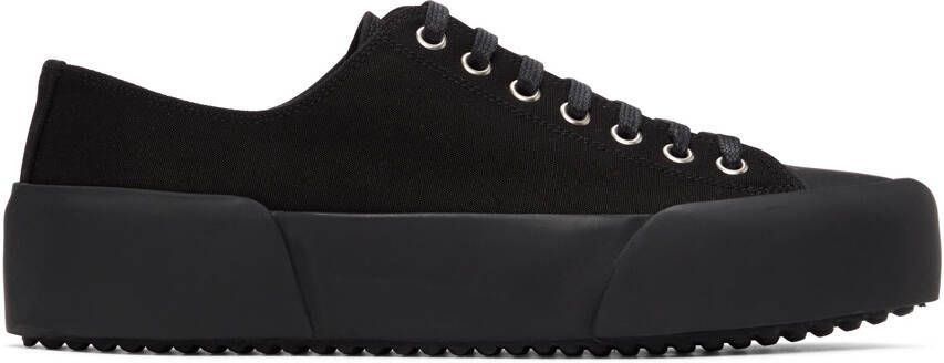 Jil Sander Black Canvas Sneakers - Picture 4
