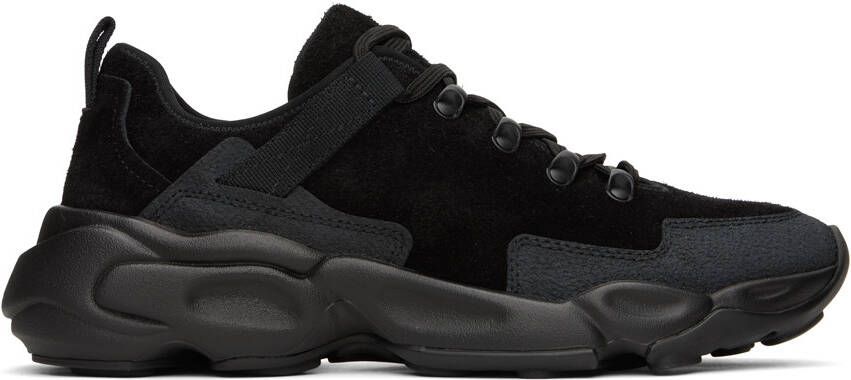 Jil Sander Black Hairy Suede Sneakers