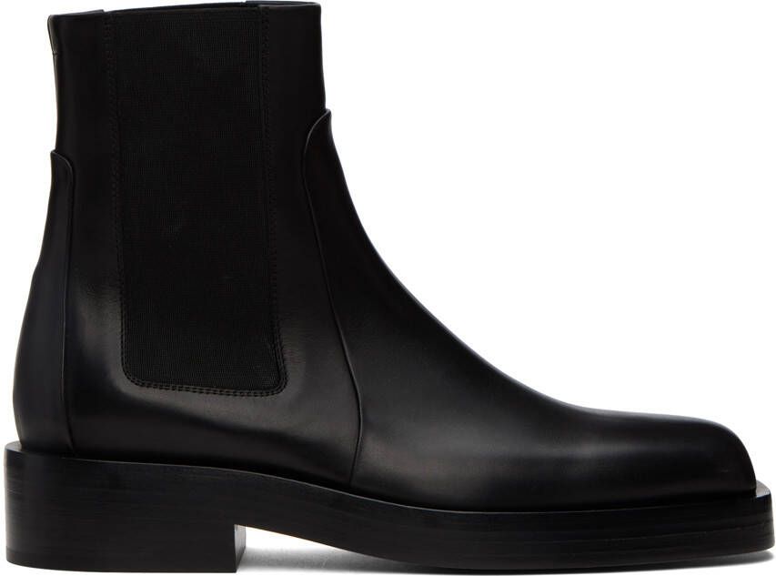 Jil Sander Black Leather Chelsea Boots