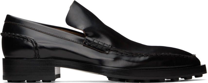 Jil Sander Black Leather Loafers - Picture 4