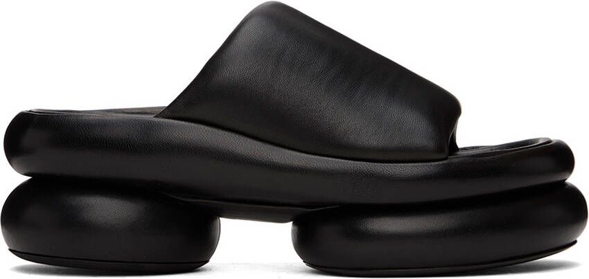Jil Sander Black Padded Sandals - Picture 5