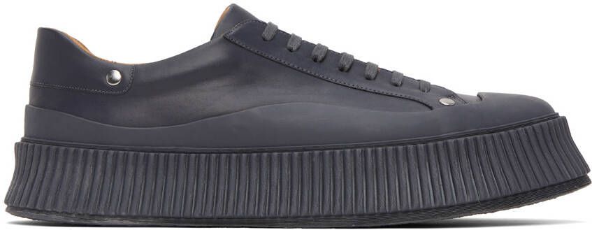 Jil Sander Black Platform Sneakers - Picture 5