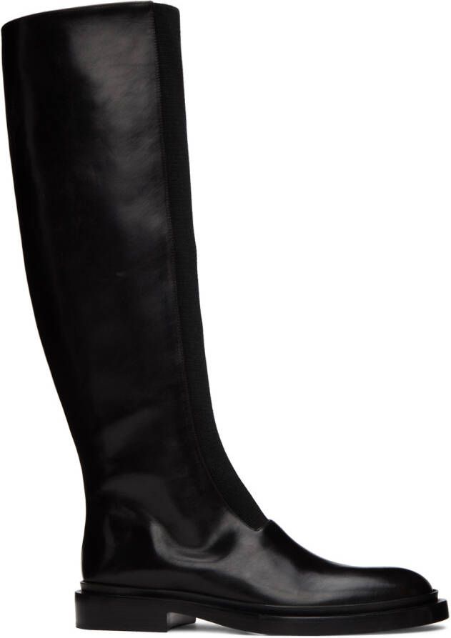 Jil Sander Black Tall Boots