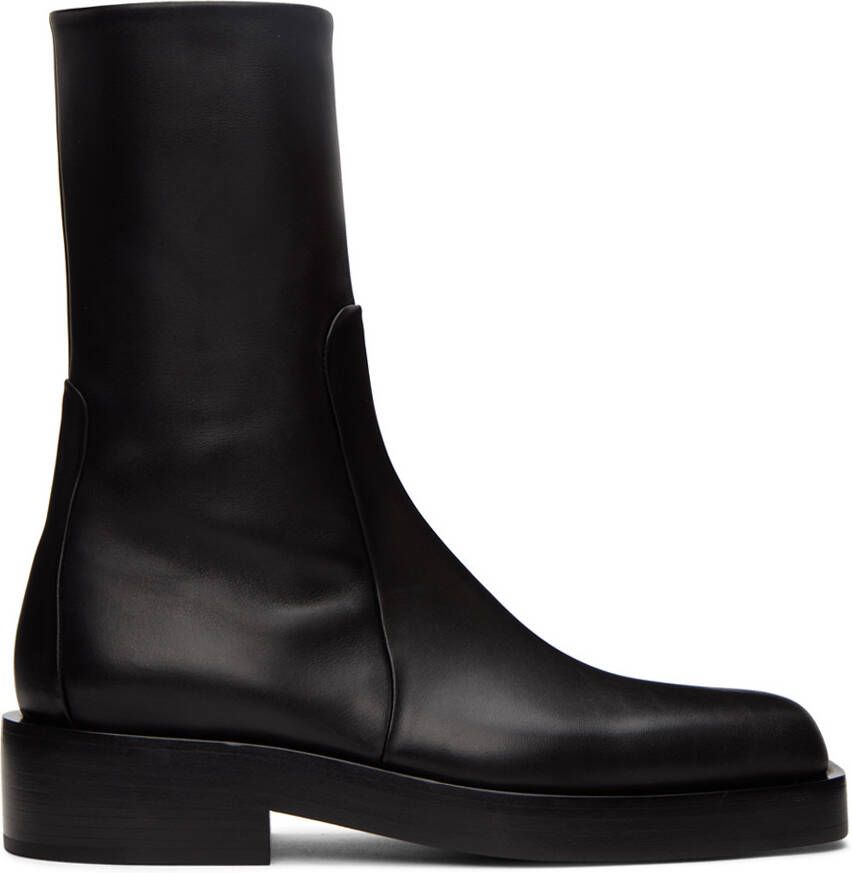 Jil Sander Black Zip Ankle Boots