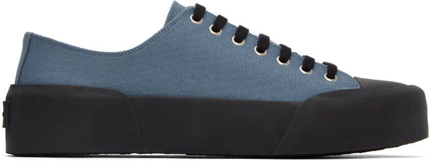 Jil Sander Blue Platform Sneakers - Picture 3