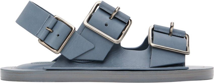 Jil Sander Blue Slingback Sandals - Picture 5