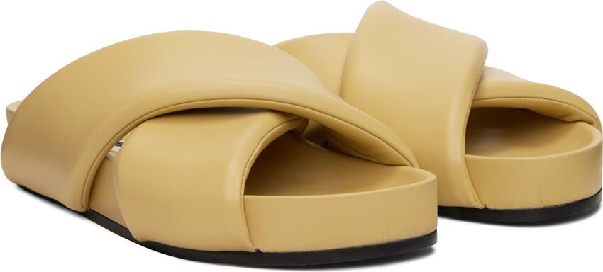 Jil Sander Beige Padded Slides