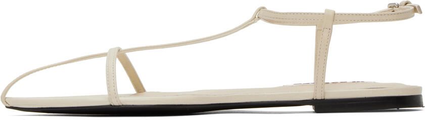 Jil Sander Beige Pointed Toe Sandals - Picture 4
