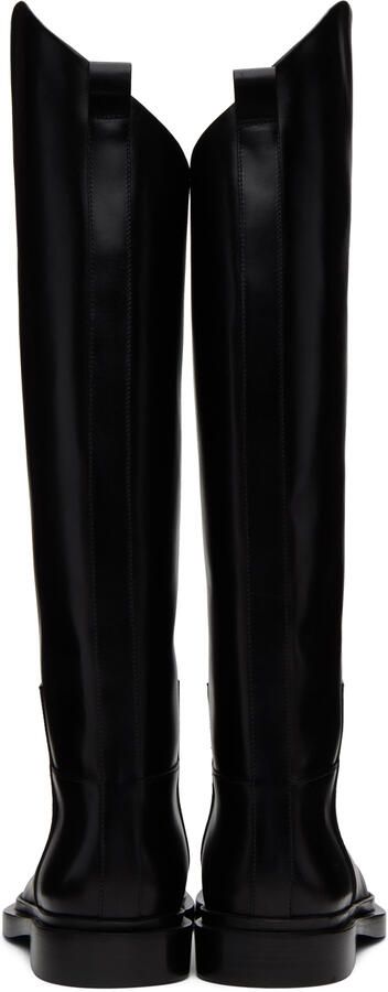 Jil Sander Black Asymmetric Boots - Picture 5