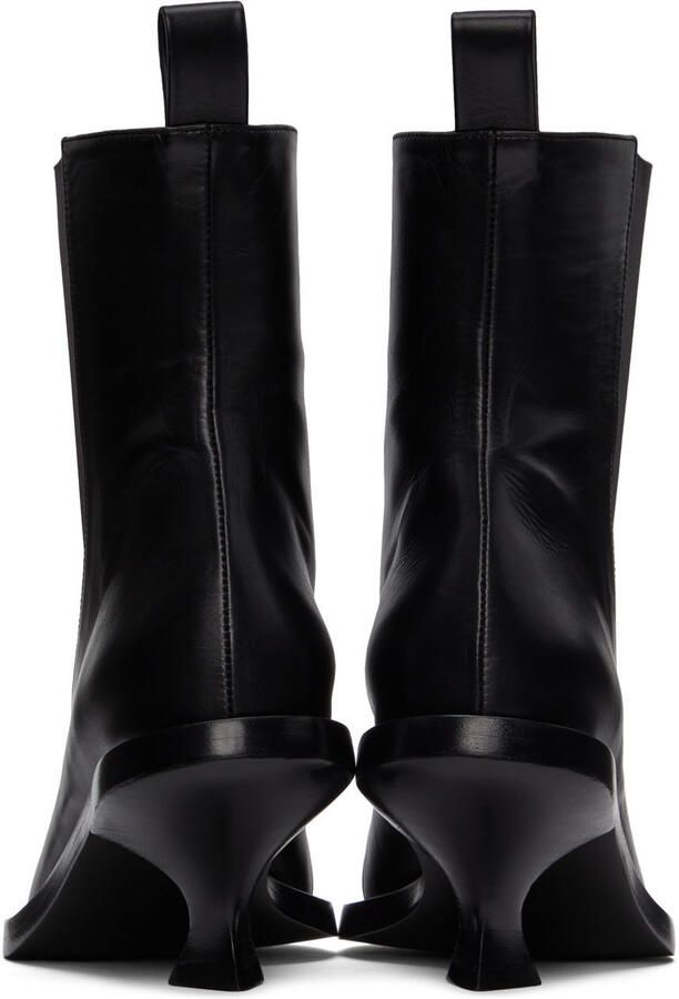 Jil Sander Black Calfskin Ankle Boots - Picture 3
