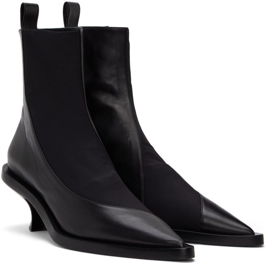 Jil Sander Black Calfskin Ankle Boots