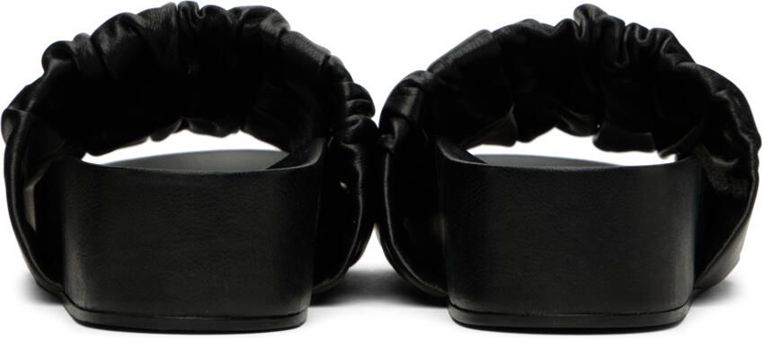 Jil Sander Black Gathered Slides