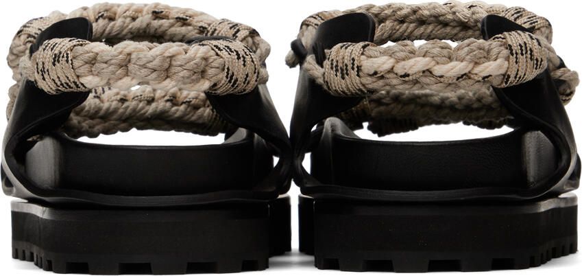 Jil Sander Black Hiking Cord Sandals