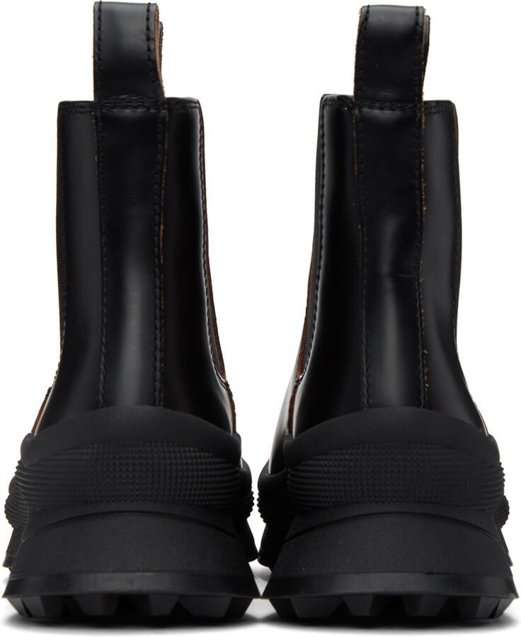 Jil Sander Black Leather Ankle Boots - Picture 2