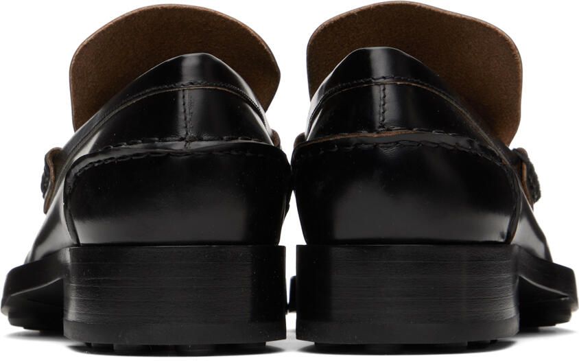 Jil Sander Black Leather Loafers