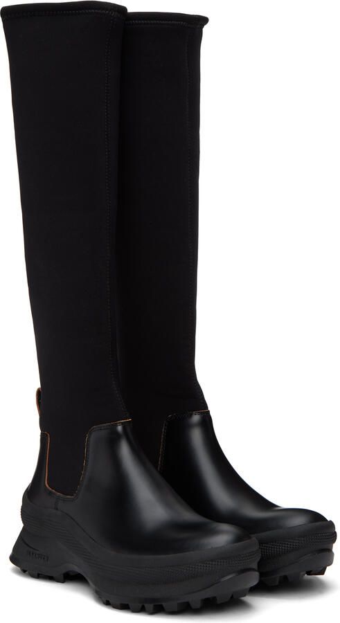 Jil Sander Black Leather Tall Boots