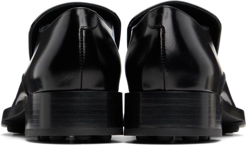Jil Sander Black Metal Cap Loafers