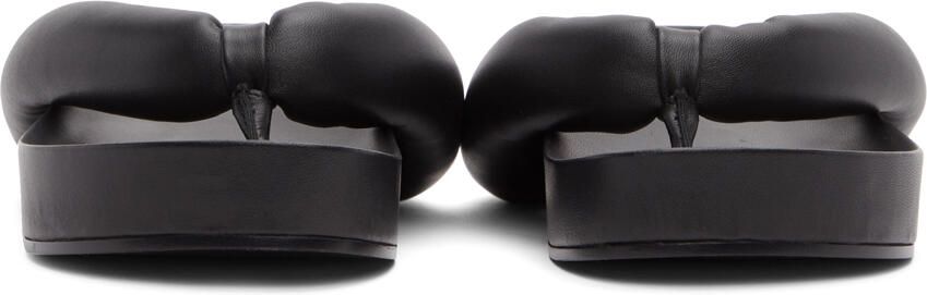 Jil Sander Black Oversize Flip Flop Sandals - Picture 3