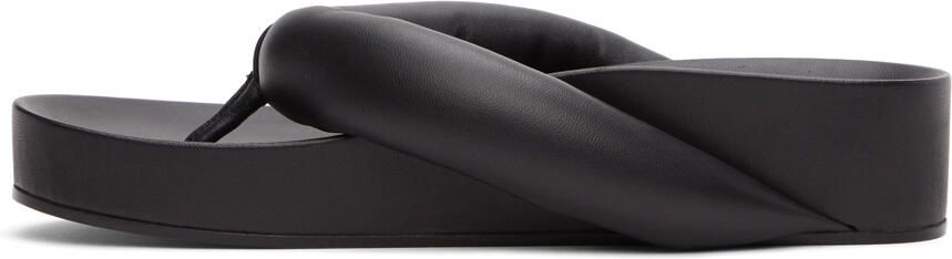 Jil Sander Black Oversize Flip Flop Sandals - Picture 4