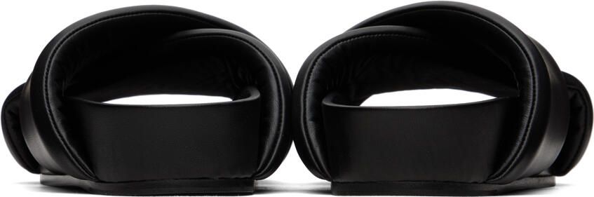 Jil Sander Black Oversize Wrapped Slides - Picture 2