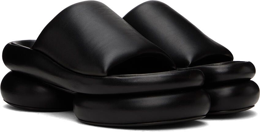 Jil Sander Black Padded Sandals - Picture 2