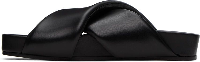 Jil Sander Black Padded Sandals - Picture 4