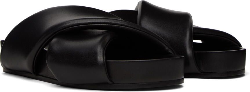 Jil Sander Black Padded Sandals - Picture 2