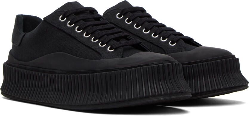 Jil Sander Black Platform Sneakers - Picture 2