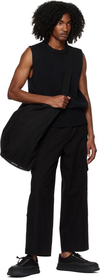 Jil Sander Black Platform Sneakers - Picture 4