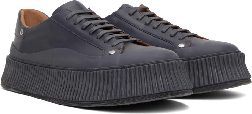 Jil Sander Black Platform Sneakers - Picture 2