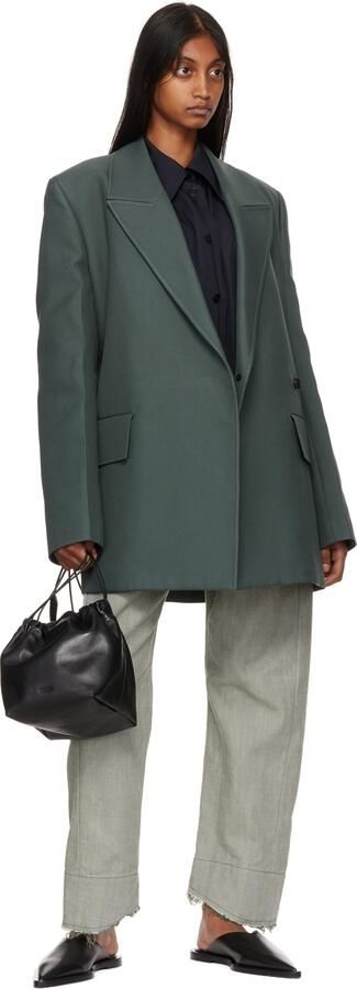 Jil Sander Black Pointed Loafers